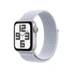 Alkomprar AppleWatchSE GPS de 40mm Caja de Aluminio enPlata, Correa Loop Deportiva Azul Nube Talla S|M|L oferta