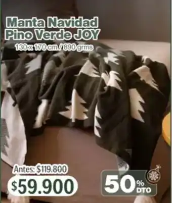 Joy Manta Navidad Pino Verde