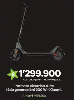 Carulla Xiaomi patineta eléctrica 4 lite oferta