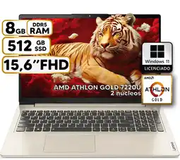 Falabella PORTATIL IDEAPAD 1 15AMN7 AMD ATHLON GOLD 7220U 8GB RAM 512GB SSD 15,6'' FHD oferta