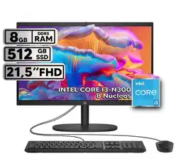 Falabella TODO EN UNO INTEL CORE I3-N300 8GB RAM 512GB SSD PANTALLA 215 FHD BLACK oferta