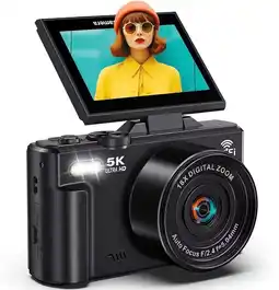 Falabella Camara Digital 5k 75mp Zoom 18x Pantalla Abatible Wifi oferta