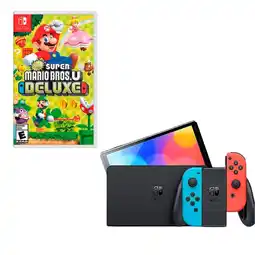 Falabella Switch Oled Neon Con Juego Mario Deluxe oferta