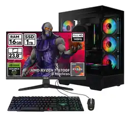 Falabella PC GAMER RYZEN 7 8700F RTX 5050 8GB 16GB RAM SSD 1TB + MONITOR 24″ TUF oferta