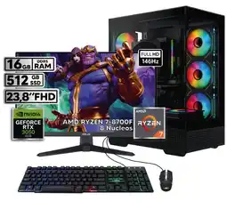 Falabella PC GAMER RYZEN 7 RTX 3050 6GB 16GB RAM SSD 1TB + MONITOR 24” TUF oferta