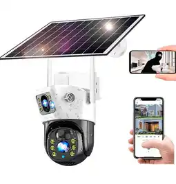 Falabella Cámara doble lente con panel solar monitoreo remoto wifi oferta