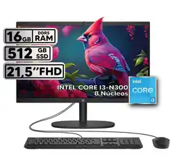 Falabella TODO EN UNO INTEL CORE I3-N300 16GB RAM 512GB SSD PANTALLA 215 FHD BLACK oferta