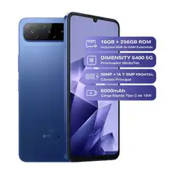 Falabella Celular Hot 60i 5g Nfc Dual Sim 256gb 8+8gb Ram Azul oferta