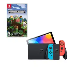 Falabella Switch Oled Neon Con Juego Minecraft oferta