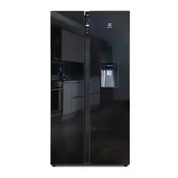 Alkomprar Nevecón ELECTROLUX Side by Side 522 Litros ERSB54N3WXB Acabado en vidrio Negro oferta