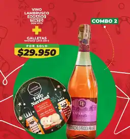 Tiendas D1 Don Vito Lambrusco Rosado + Navidad galletas oferta