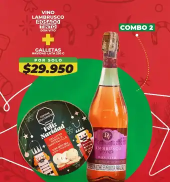 Don Vito Lambrusco Rosado + Navidad galletas