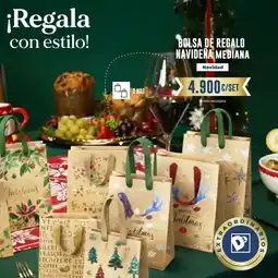 Tiendas D1 Bolsa de regalo navideña mediana oferta