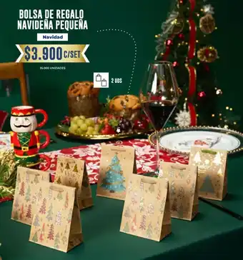 Tiendas D1 Bolsa de regalo navideña pequeña oferta