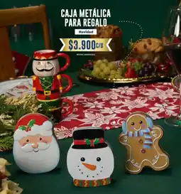 Tiendas D1 Caja metálica para regalo oferta