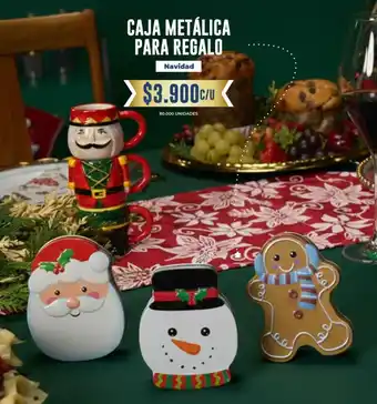 Tiendas D1 Caja metálica para regalo oferta