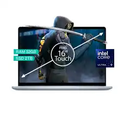 Falabella Portatil Inspiron 16 7640 Core Ultra 9 185H Ram 32Gb/ 2 TB SSD 16 FHD TOUCH WIN 11 HOME oferta