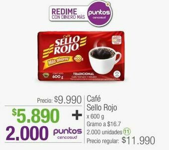 Jumbo Café sello rojo x 600 g oferta