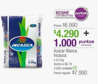 Jumbo Azúcar blanca incauca x 2.5 kg oferta