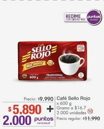 Metro Café sello rojo x 600g oferta