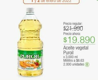 Jumbo Aceite vegetal puroil x 3.000 ml oferta