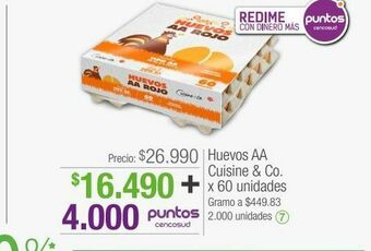 Jumbo Huevos aa cuisine & co. x 60 unidades oferta
