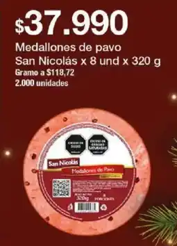 Jumbo San Nicolás Medallones de pavo oferta