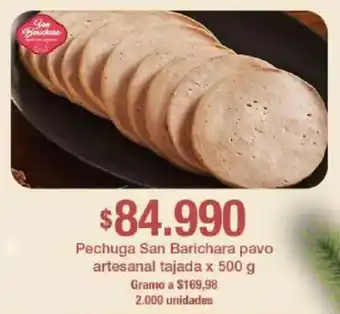 Pechuga San Barichara pavo artesanal tajada