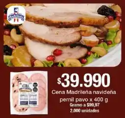 Jumbo Cena Madrileña navideña pernil pavo oferta