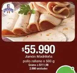 Jumbo Jamón Madrileña pollo relleno oferta