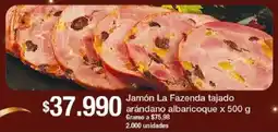 Jumbo Jamón La Fazenda tajado arándano albaricoque oferta