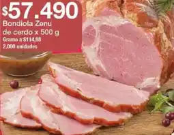 Jumbo Bondiola Zenu de cerdo oferta