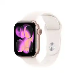 Alkomprar AppleWatch Series11 GPS de 42mm Caja de Aluminio enOro Rosa, Correa Deportiva Rosa Rubor TallaS/M oferta