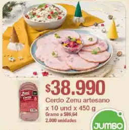 Jumbo Cerdo Zenu artesano oferta