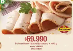 Jumbo Pollo relleno tajado Bucanero oferta