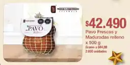 Jumbo Pavo Frescas y Maduradas Relleno oferta