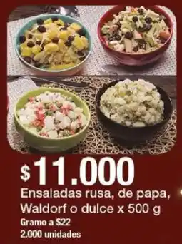 Jumbo Ensaladas rusa, de papa, Waldorf o dulce oferta
