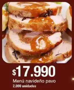 Jumbo Menú navideño pavo oferta