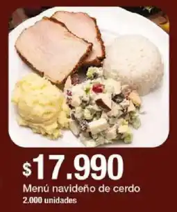 Jumbo Menú navideño de cerdo oferta