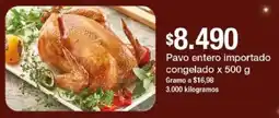 Jumbo Pavo entero importado congelado oferta