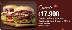 Jumbo Cuisine & Co carne de hamburguesa oferta