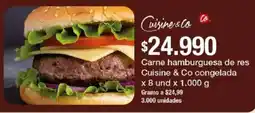 Jumbo Cuisine & Co carne hamburguesa de res oferta