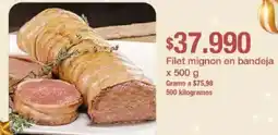 Jumbo Filet mignon en bandeja oferta