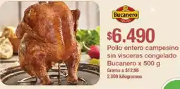 Jumbo Pollo entero campesino sin visceras congelado bucanero oferta