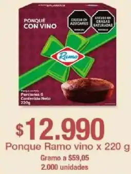 Jumbo Ponque Ramo vino oferta