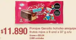 Jumbo Ponque Gansito hohoho arequipe frutos rojos oferta