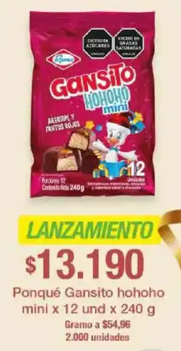 Jumbo Ponqué Gansito hohoho mini oferta