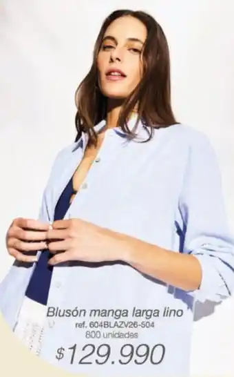 Jumbo Blusón manga larga lino oferta