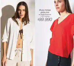 Jumbo Blusa manga globo lino oferta