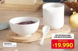 Ara Set de desayuno con base de bambú oferta